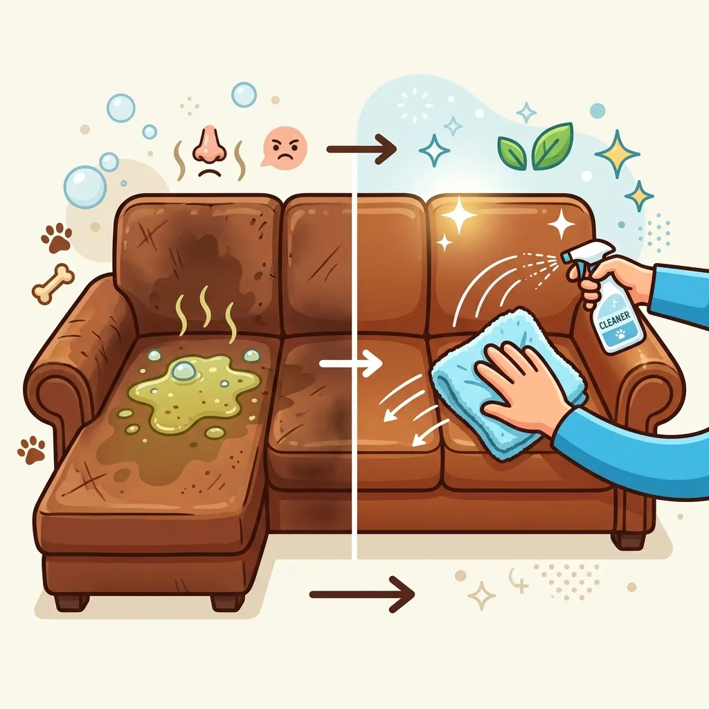 Cara Menghilangkan Bau & Noda Pipis/Ompol Hewan di Sofa Kulit